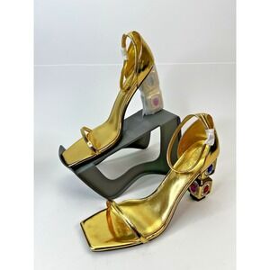 I AM JENNIFER LE 90's Girl Sandal w/ Crystal‎ Embellished Heel Size EU43